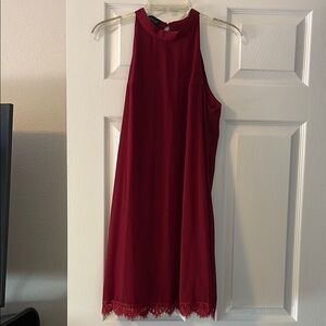Elegant Burgundy Sleeveless Dress